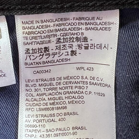 Levi's Straight Leg Black Men's Jeans 38x32 - Picture 5 of 7